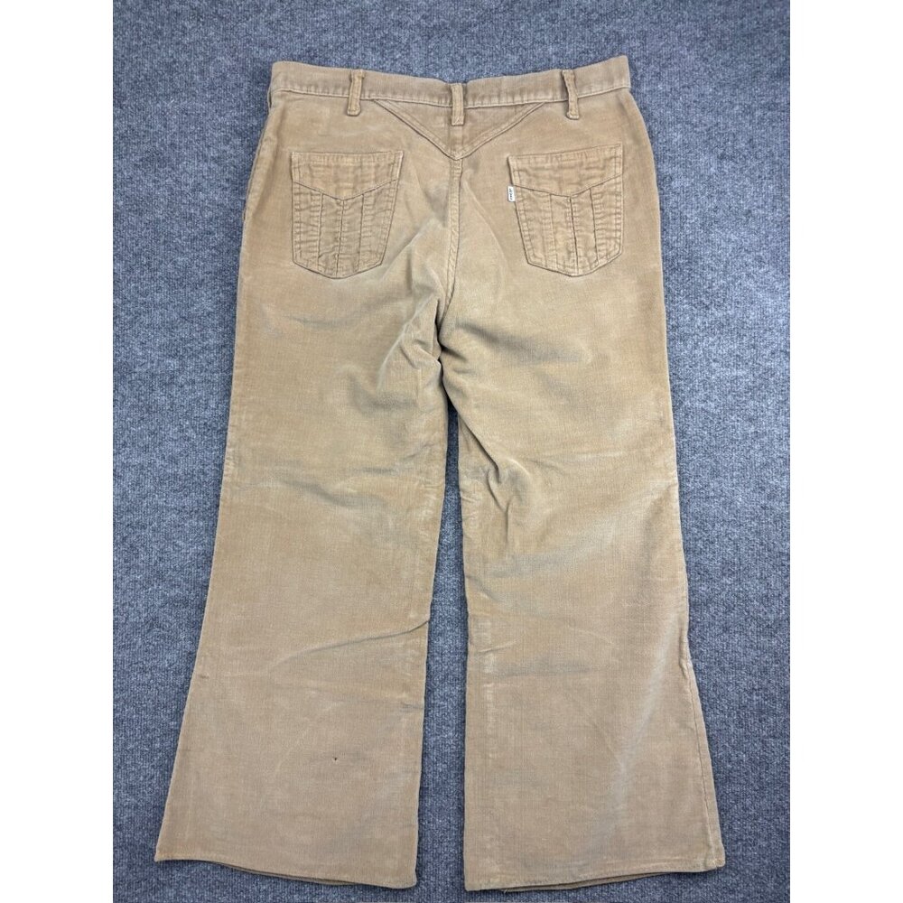 Vintage Levi's Wide Leg Flare Pants Women's W34 x L26 Corduroy High Rise Trouser - Picture 7 of 10
